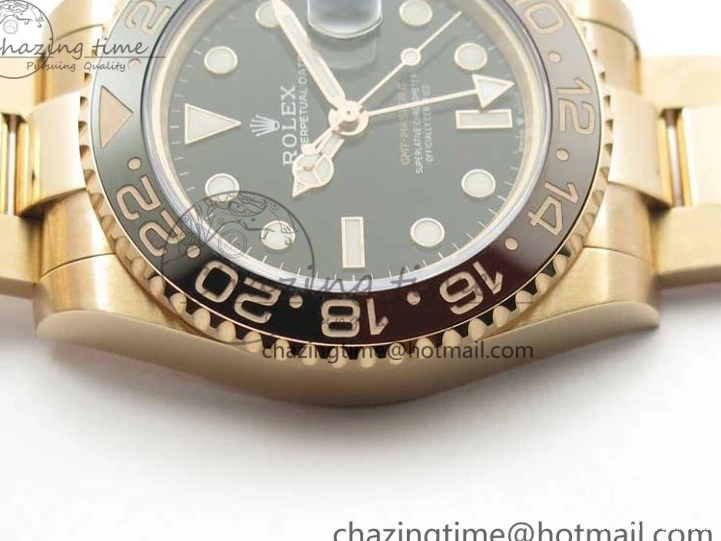 AAA Replica Watches CHNR Comfortable A 1:1 on 316L Master Steel 126715 Black Dial 2961 Brown Best Bracelet Edition Ceramic GMT Black GMF II RG 0123